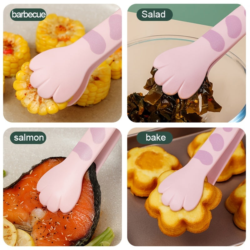 Cute Cat Paw Stainless Steel Food Tongs