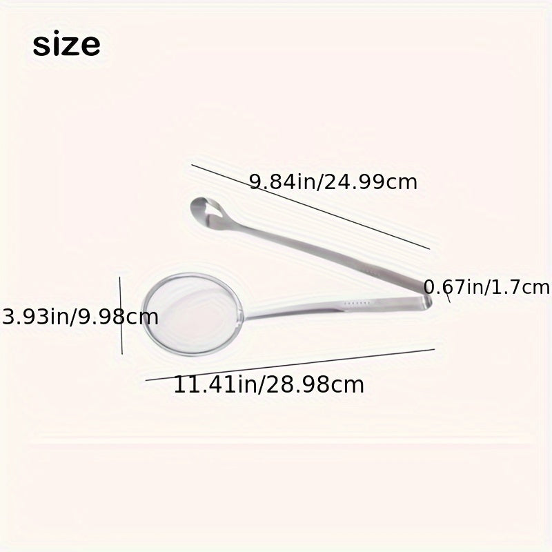 Heat-Resistant Stainless-Steel Strainer Tongs