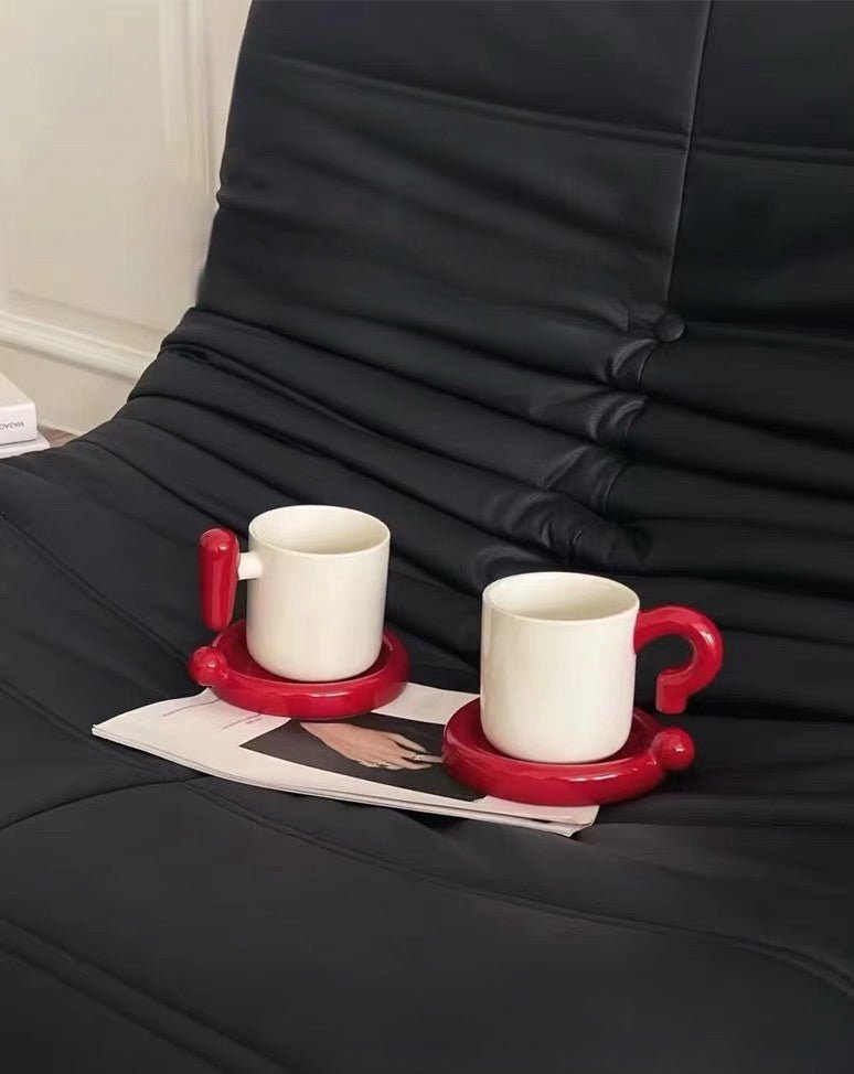 Ceramic Coffee/Tea Mug with Saucer