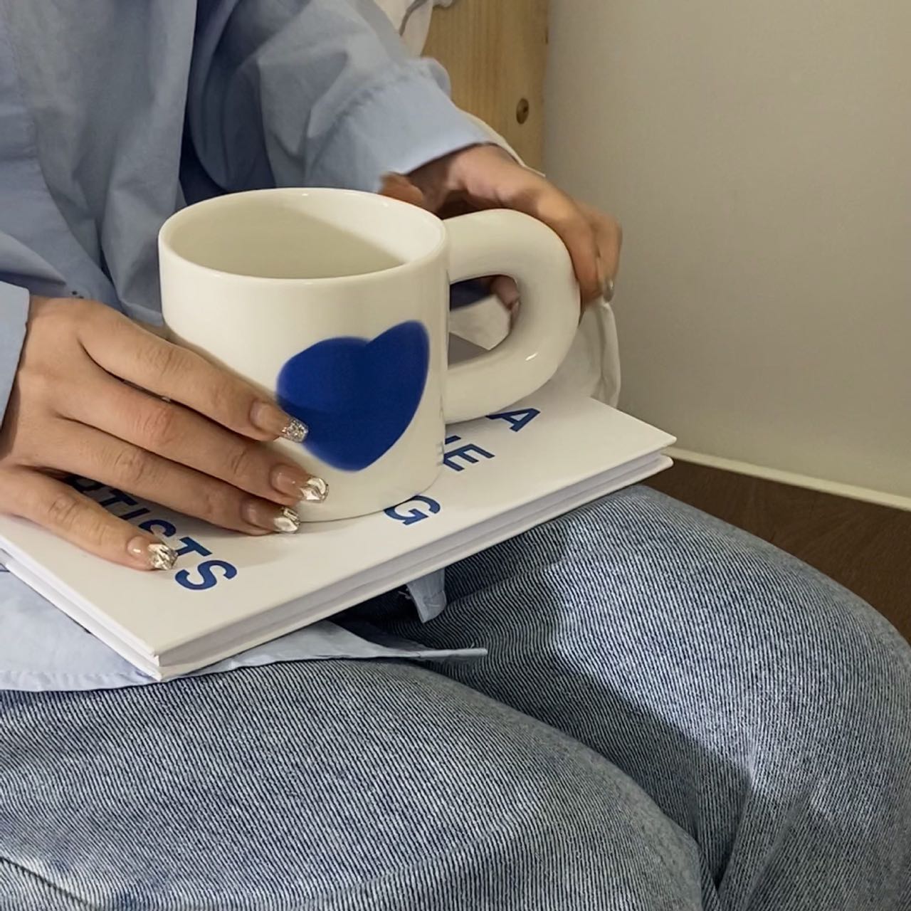 Vintage Heart print Mugs