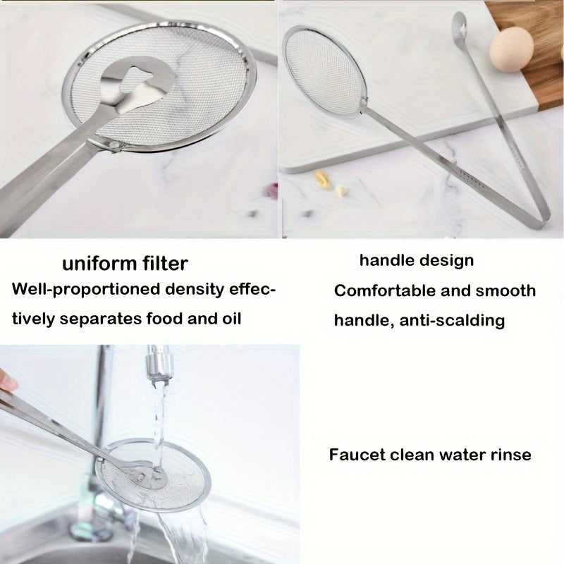 Heat-Resistant Stainless-Steel Strainer Tongs