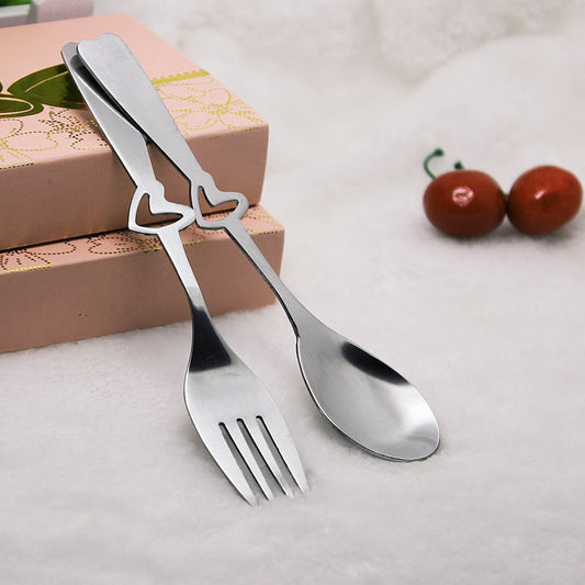 Hearts Spoon and Fork Set