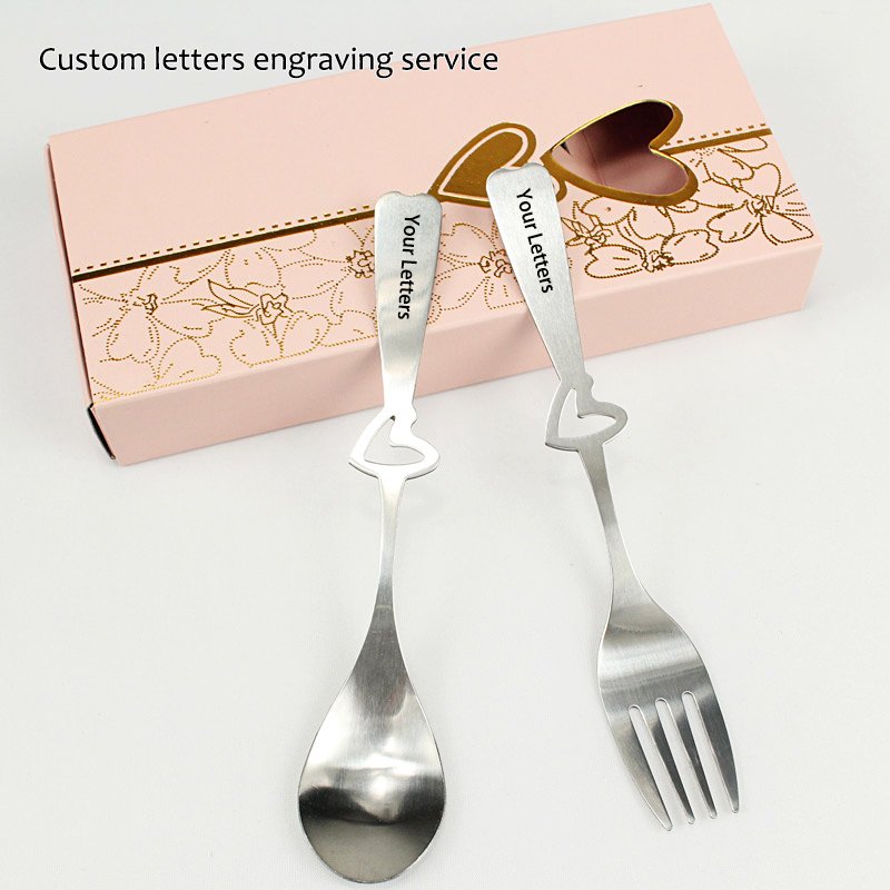 Hearts Spoon and Fork Set