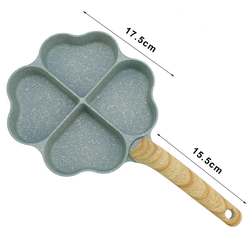 Heart Shape - 4 Egg Frying Pan - Nonstick