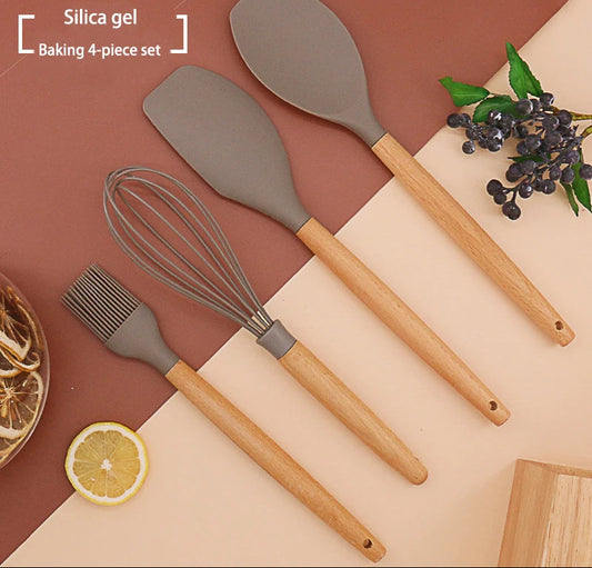 Silicone Kitchenware Spatula Set - 4 Piece Set