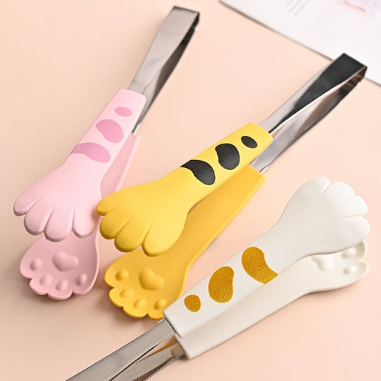 Cute Cat Paw Stainless Steel Food Tongs