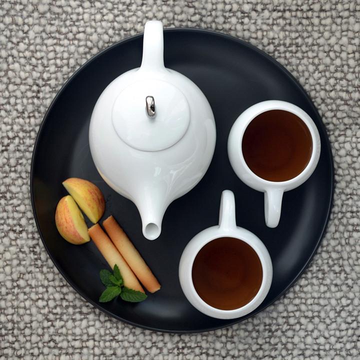 White porcelain EVA teacups sets